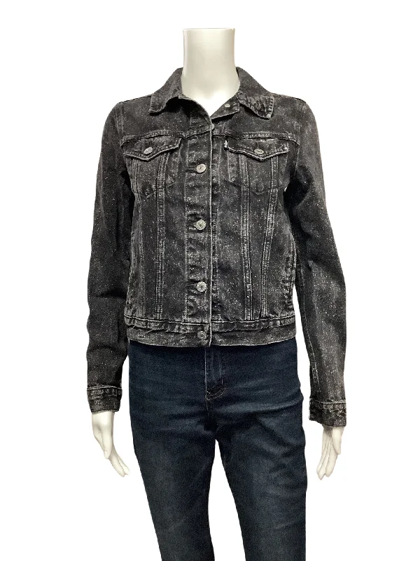 Levi Strauss Women's Jean Jacket Grey Black Stone Wash Size: S