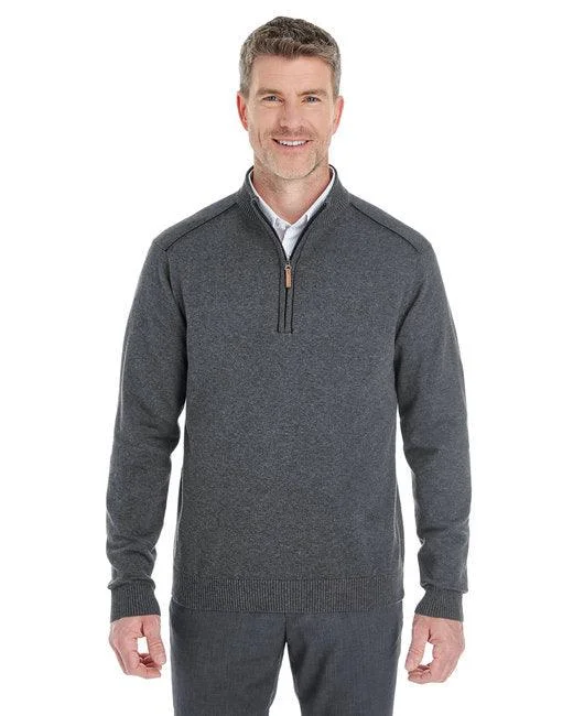 Devon & Jones Men's Manchester Fully-Fashioned Quarter-Zip Sweater DG478