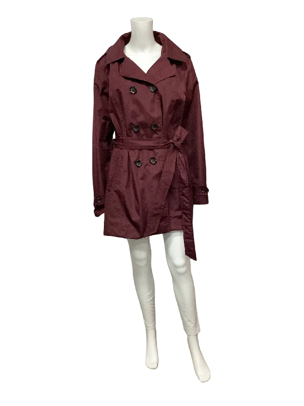 Liverpool Women's Rain Jacket Maroon Hooded Size:XL