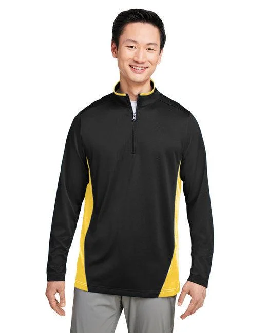 Harriton Men's Flash Snag Protection Plus IL Colorblock Quarter-Zip M786