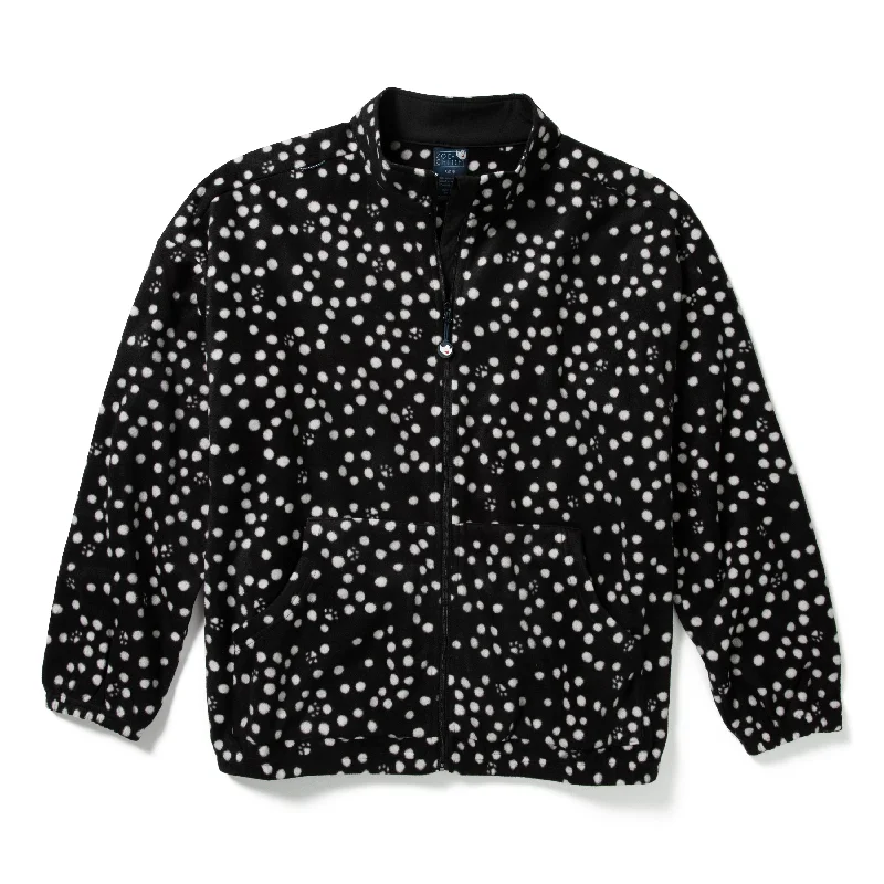 Zoe+Chloe Boxy Fit Printed Fleece Jacket - I See Spot