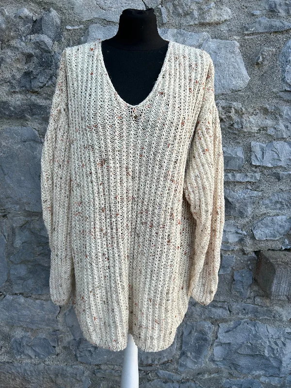 Cream melange jumper uk 16-18