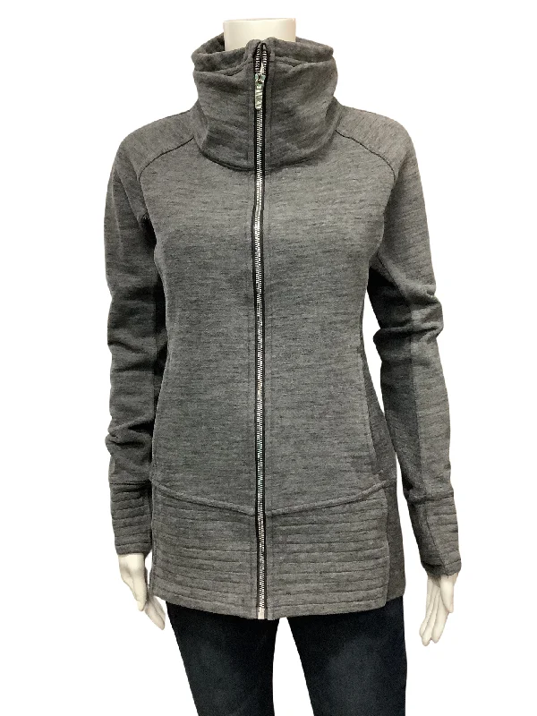 Lululemon Women's Sweatshirt Jacket Grey Size: 6