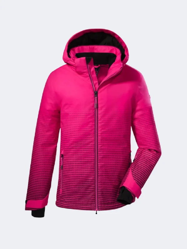 Killtec Ksw 158 Girls Skiing Jacket Neon Pink