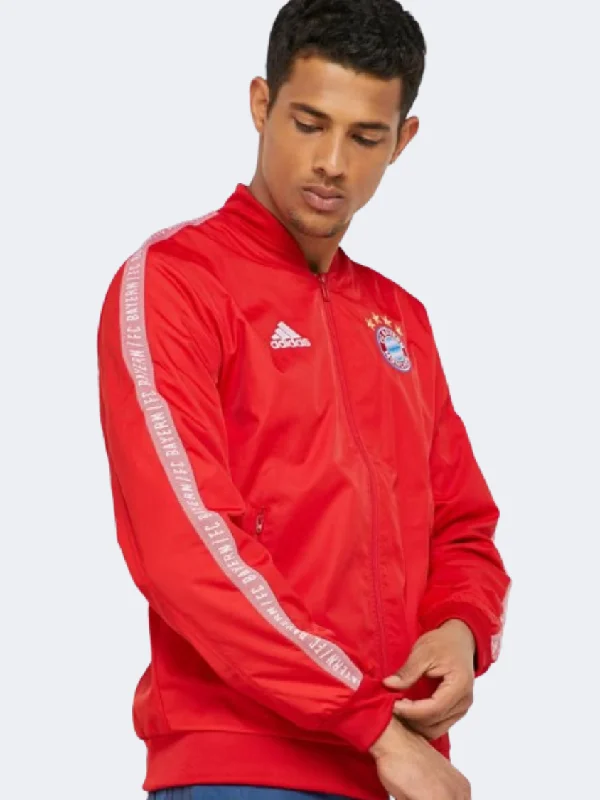 Adidas Fc Bayern Anthem Men Football Jacket Red/White