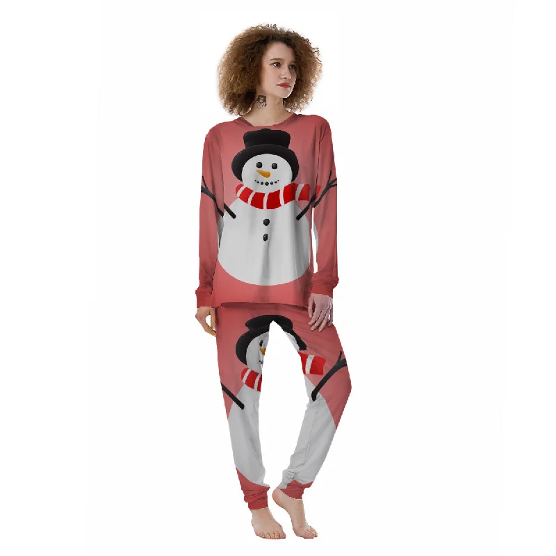 Snowman Cute Print Women's Pajamas