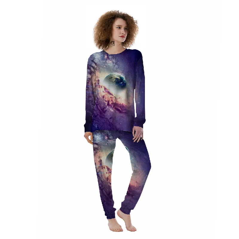 Space Endless Print Women's Pajamas