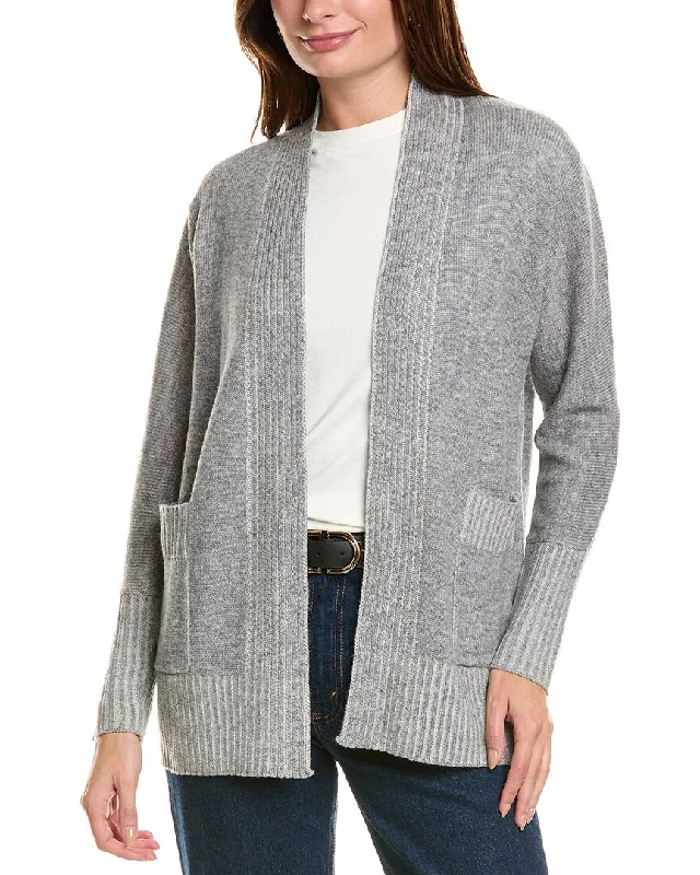 Forte Cashmere Plaited Wool & Cashmere-Blend Cardigan