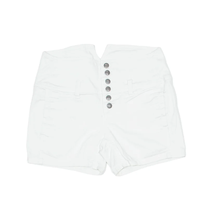 CALVIN KLEIN Denim Shorts White Regular Womens S W28