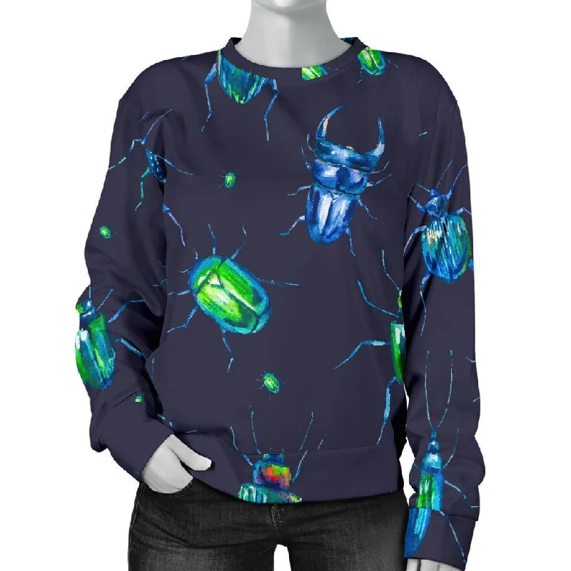 Drawing Bug Pattern Print Women's Sweatshirt