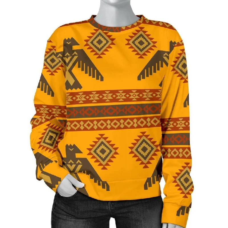 Eagle Aztec Pattern Print Women's Sweatshirt