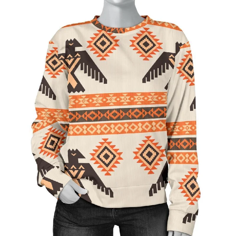 Eagle Aztec Print Pattern Women's Sweatshirt