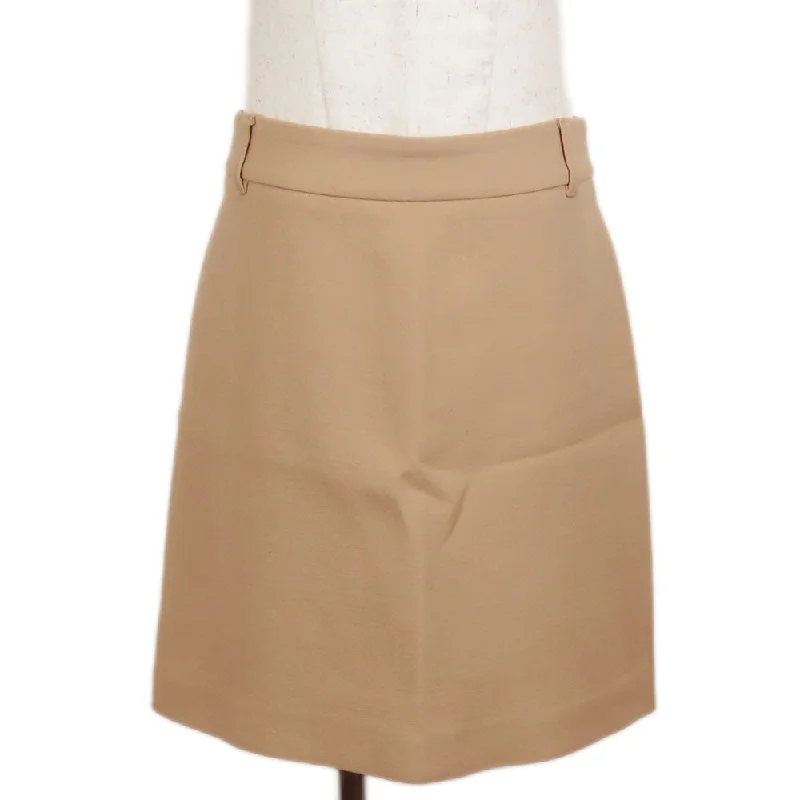 Max Mara Wool Cotton Skirt Beige