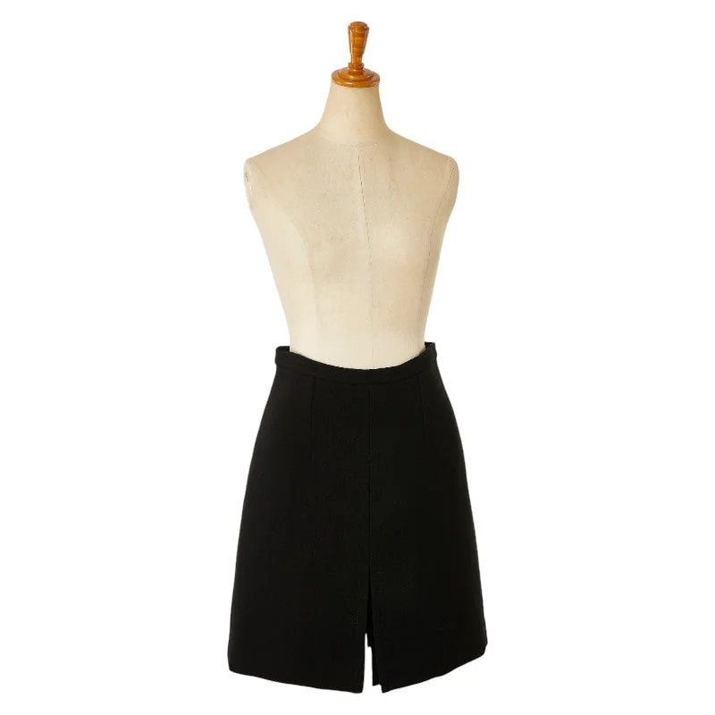 Miu Miu Wool Skirt Black Size 42