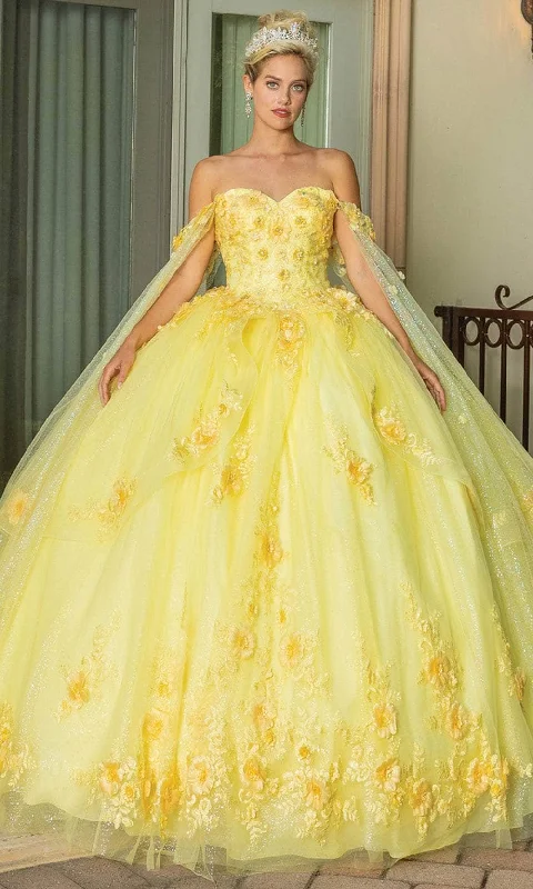 Dancing Queen 1788 - Drape Off Shoulder Ballgown