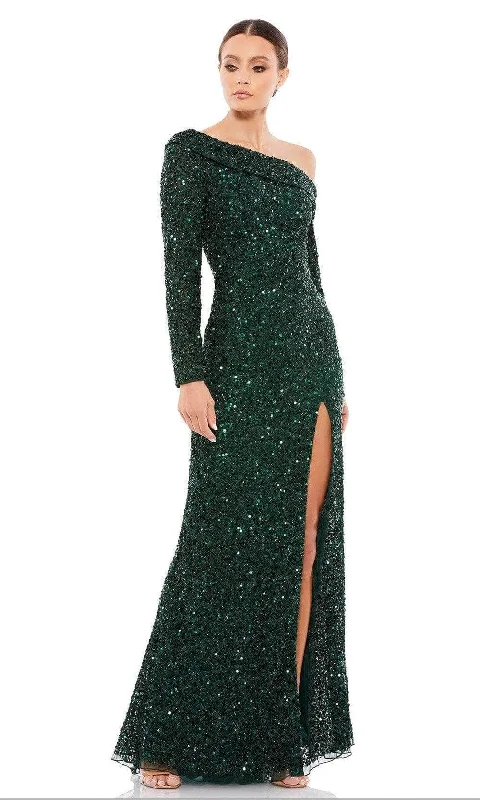 Mac Duggal - 5449 Long Sleeve Sequin Sheath Gown