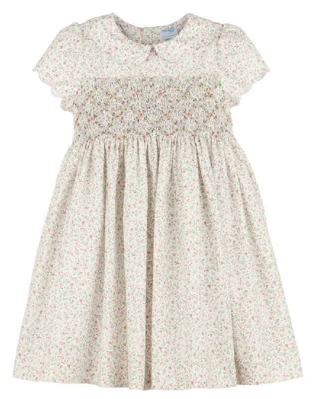 Floral Diamonds Scalloped Dress