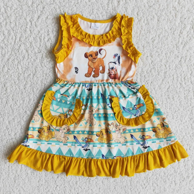 Baby girls lion design summer dress