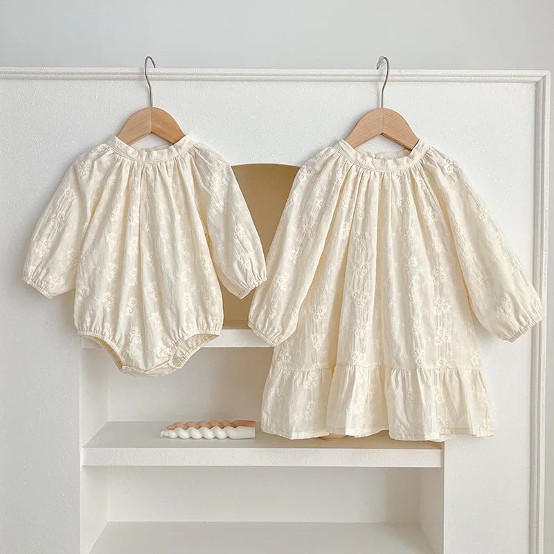 Children's Embroidery Dress Baby Rompers