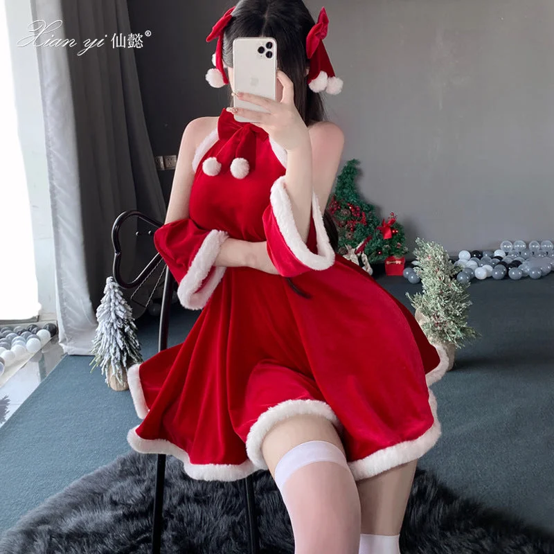 Christmas Princess Girl Velvet Dress