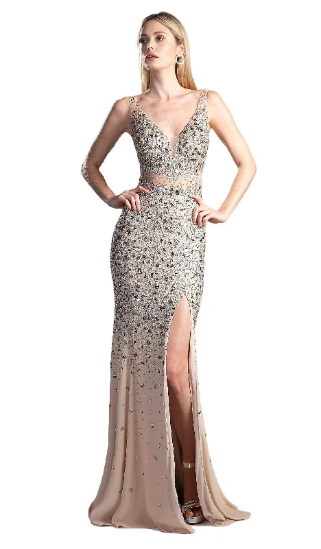 Cinderella Divine - CR805 Beaded Trumpet Prom Dress