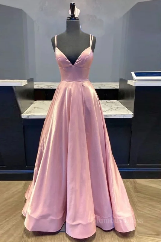 Custom Made V Neck Backless Pink Corset Prom Dress, Backless Pink Corset Formal Dress, Simple Pink Evening Dress outfit