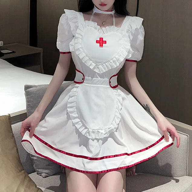 Halloween Ruffle Maid Nurse Dress