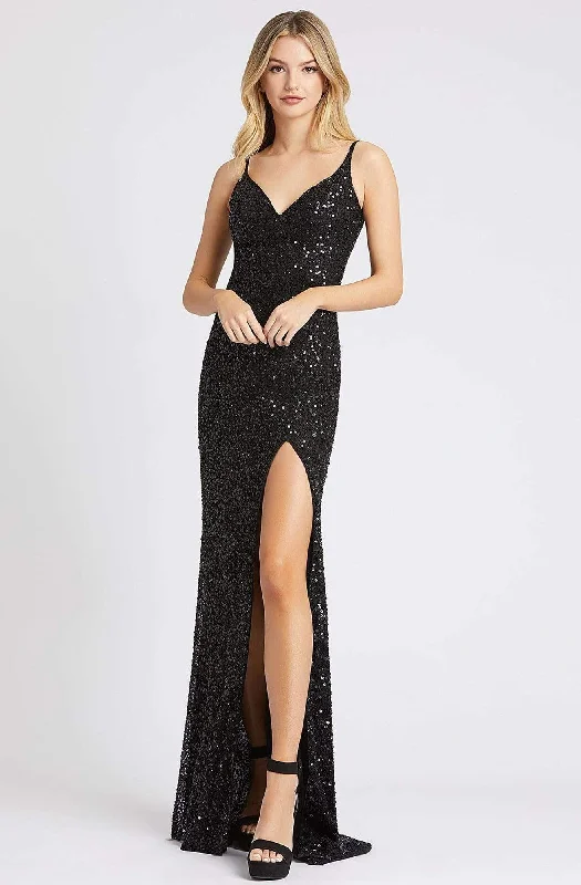 Mac Duggal Flash - 5064L Shiny Embellished Evening Gown