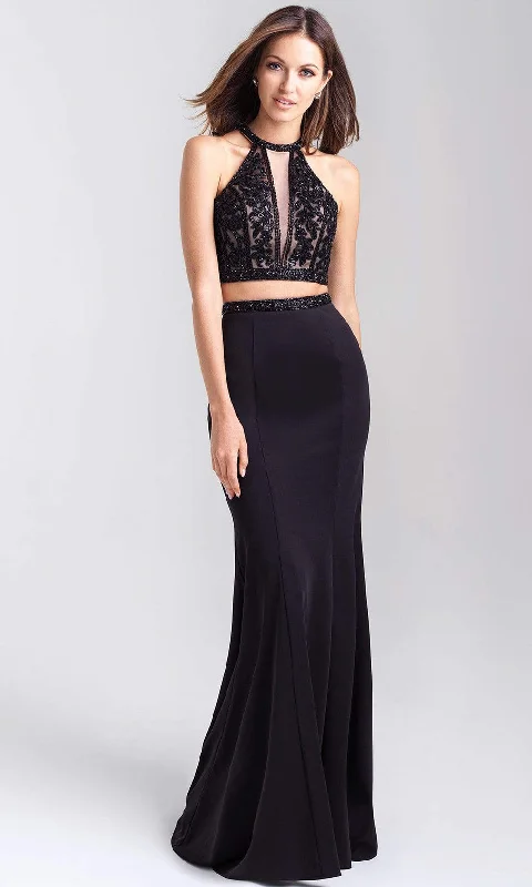 Madison James - 20-348SC Two Piece Halter Sheath Gown