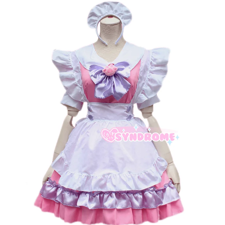 Pink Cat Paw Bow Maid Dress SD00782