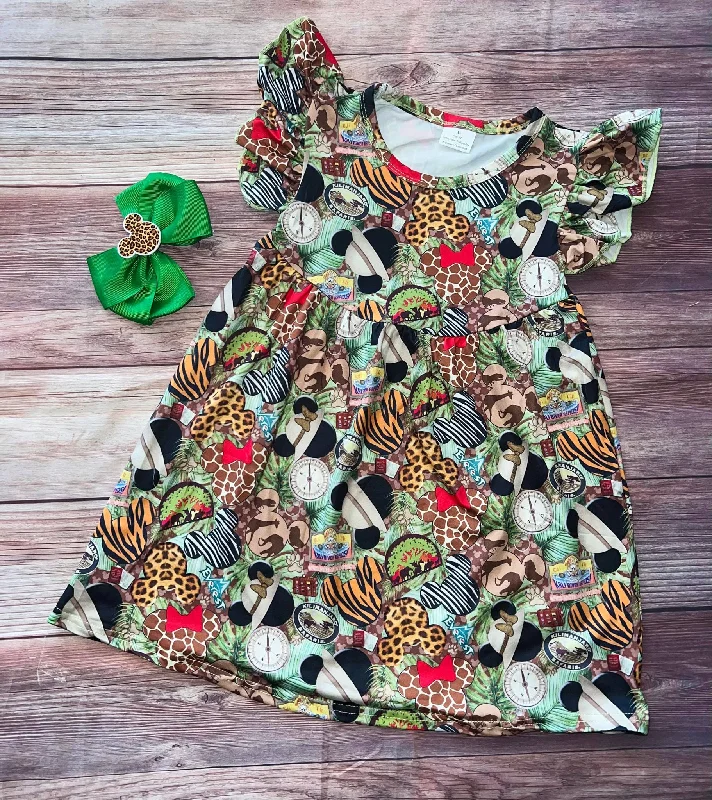 Safari Mouse Ears Dress and Bow