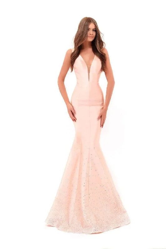 Tarik Ediz - 50229 Plunging V-Neck Evening Dress