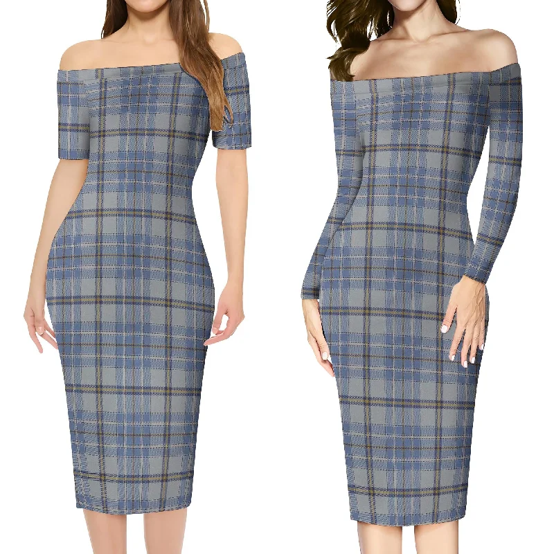 Tweedie Tartan Off Shoulder Lady Dress