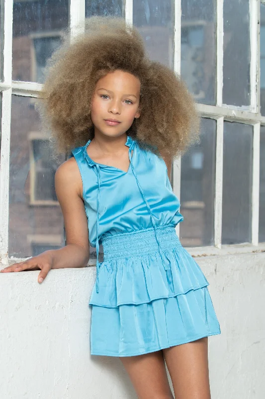 TWEEN BECCA SATIN DRESS