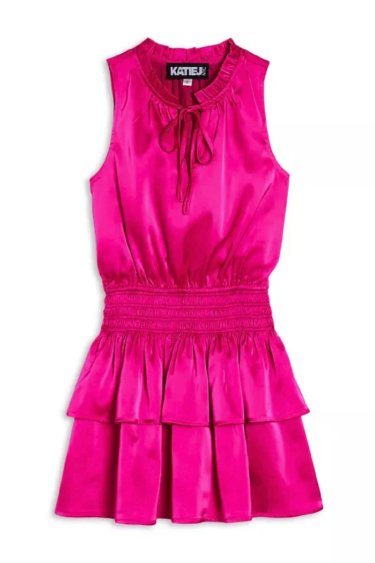 Shocking Pink Satin