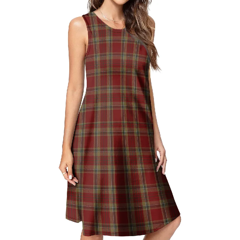 Tyrone County Ireland Tartan Womens Casual Dresses