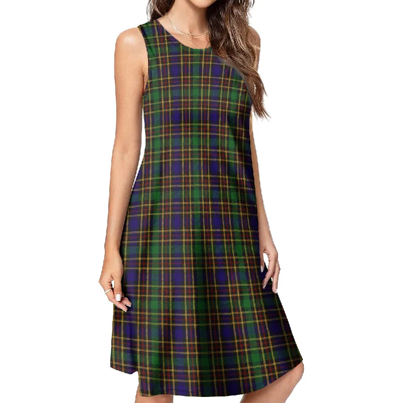 Vosko Tartan Womens Casual Dresses