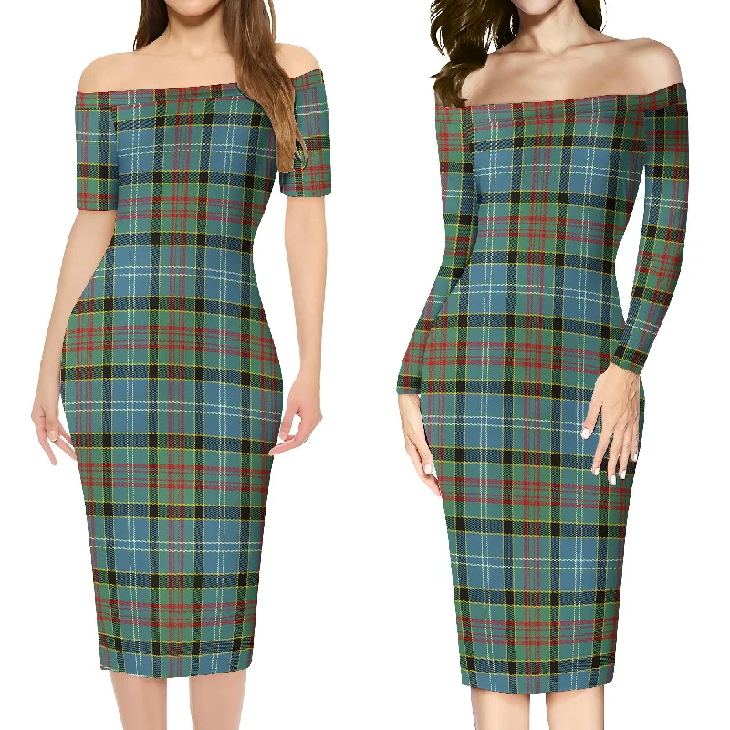 Walkinshaw Tartan Off Shoulder Lady Dress