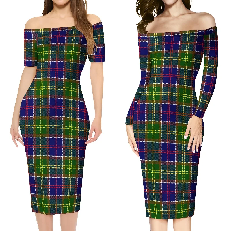 Whitefoord Tartan Off Shoulder Lady Dress