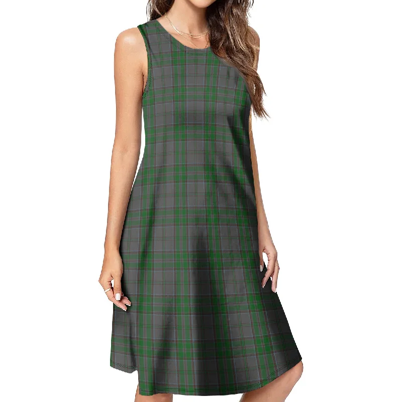 Wicklow County Ireland Tartan Womens Casual Dresses