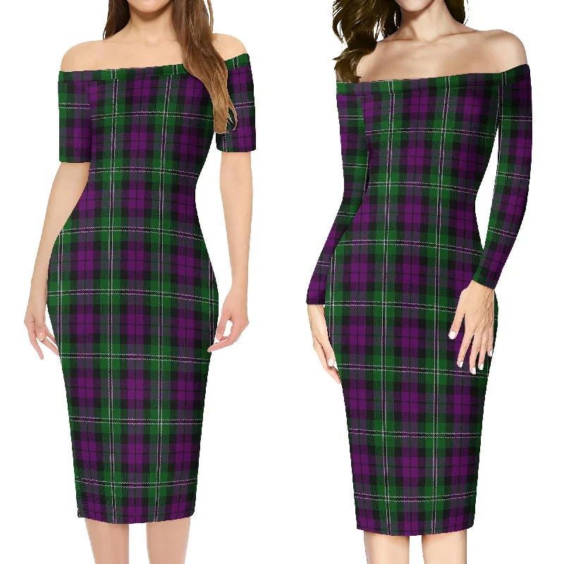 Wilson Tartan Off Shoulder Lady Dress