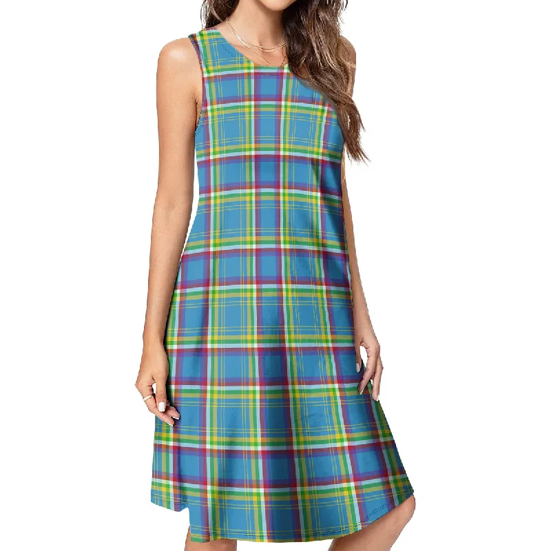 Yukon Territory Canada Tartan Womens Casual Dresses