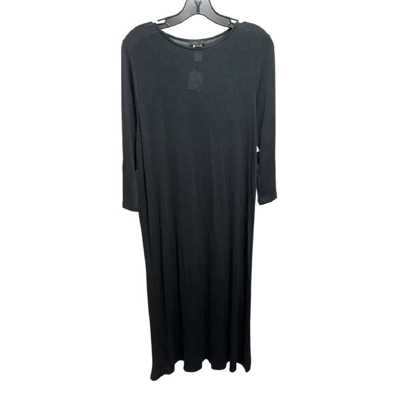 Knit Dress Casual Maxi By J. Jill In Black, Size: L