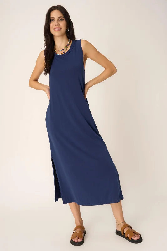 Darla Twist Back Washed Tank Dress - DW Navy Bliss