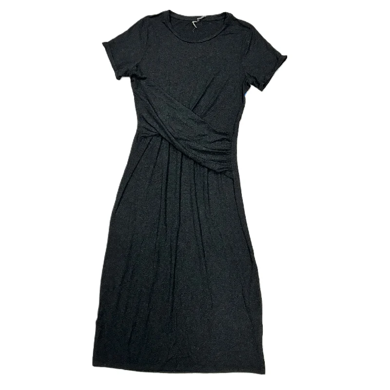 Dress Casual Midi By Anthropologie In Grey, Size: S