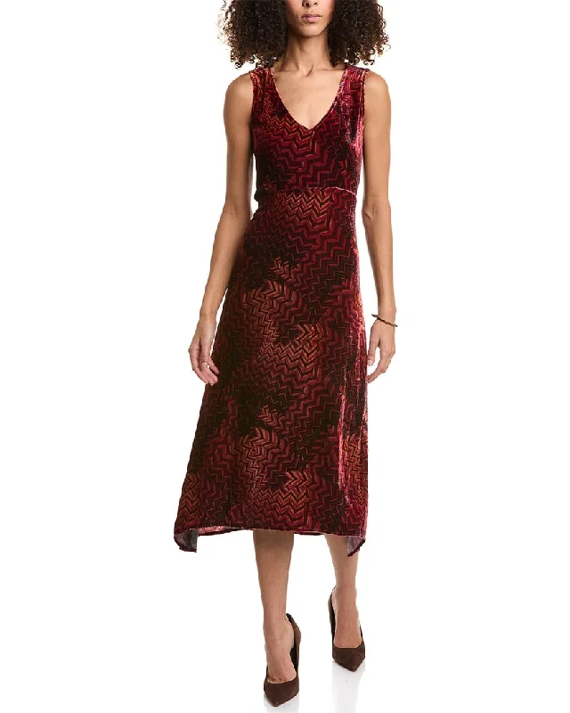 Johnny Was Belle Velvet Silk-Blend Tank Dress