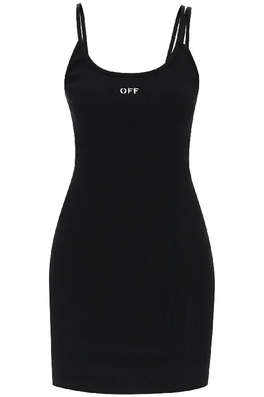 Off- Women's Tank Dress With Off Embroidery