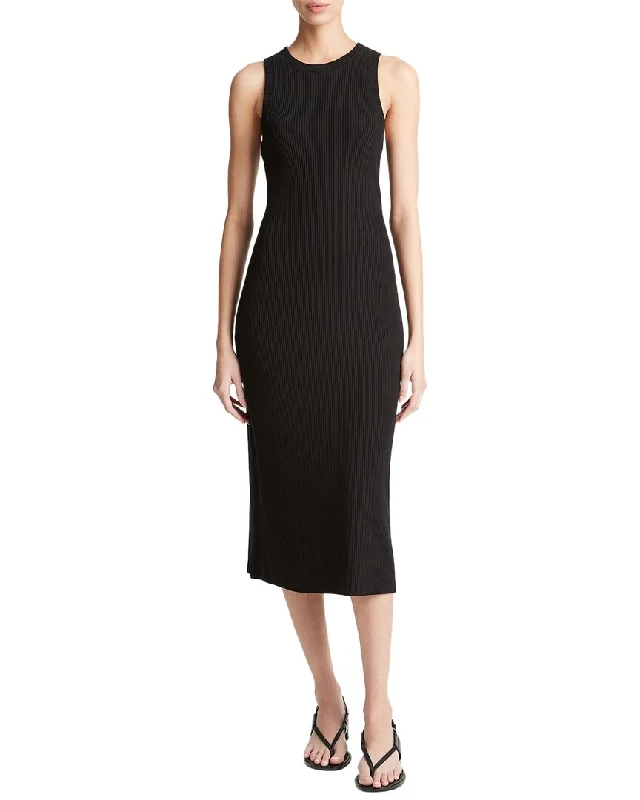 Vince Rib High Neck Tank Dress